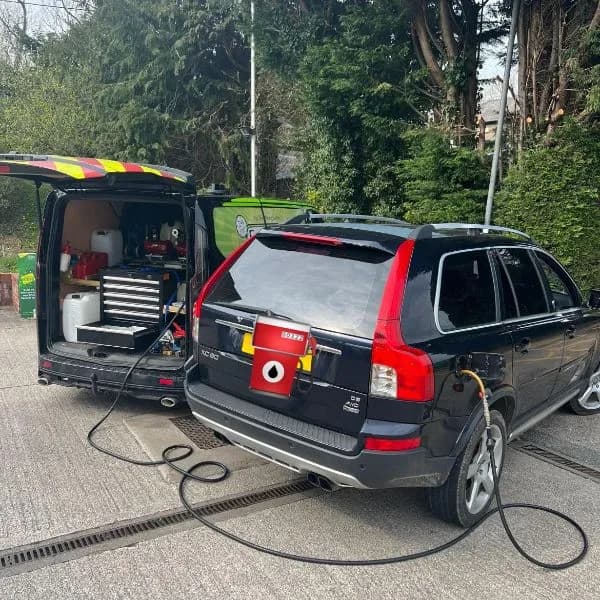 Fuel Flush mobile fuel drain van serving Brooklands
